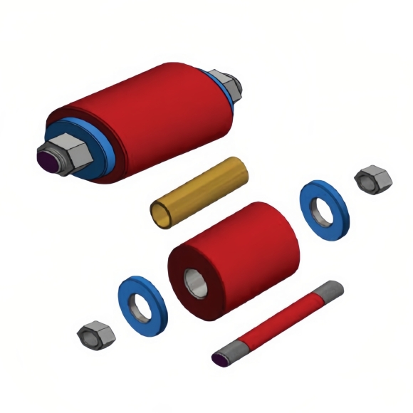 Bộ chốt pin D50 và con lăn inox 304